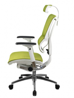 Эргономичное кресло в белом корпусе Comfort Seating Mirus, зеленый