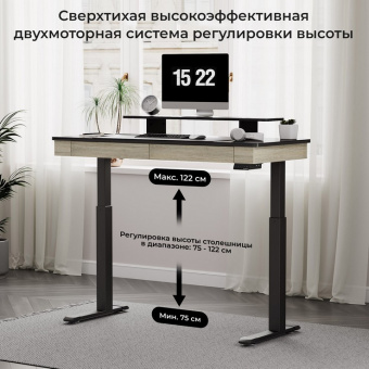 Стол для компьютера c электрической регулировкой по высоте и 2 ящиками EUREKA ERK-ED-I55-OG